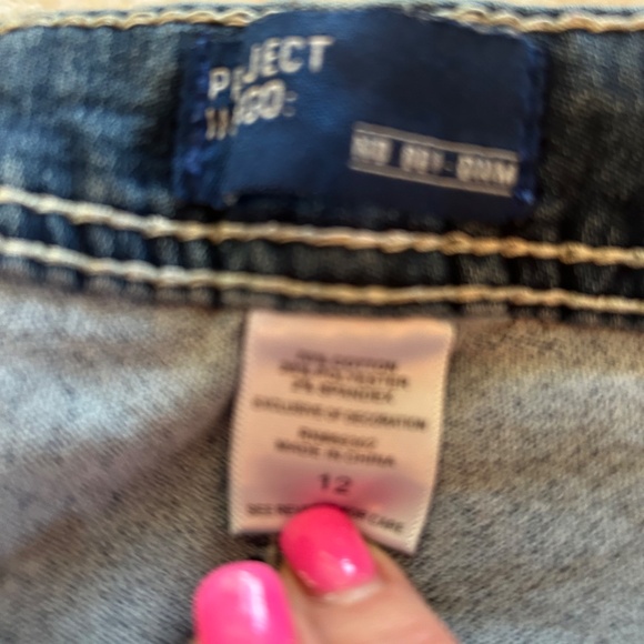 Stylish Women's Project Indigo Embellished Blue Jeans BootCut Wide Leg Size 12 - Picture 3 of 6